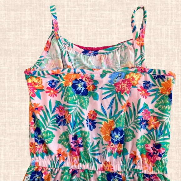Love at First Sight Girls Pink Floral Shorts Romper Maxi Dress / Size 10/12 - Picture 10 of 13